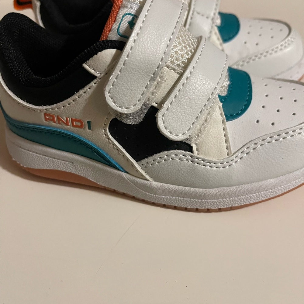 COPY - AND1 Kids White and Blue Sneakers